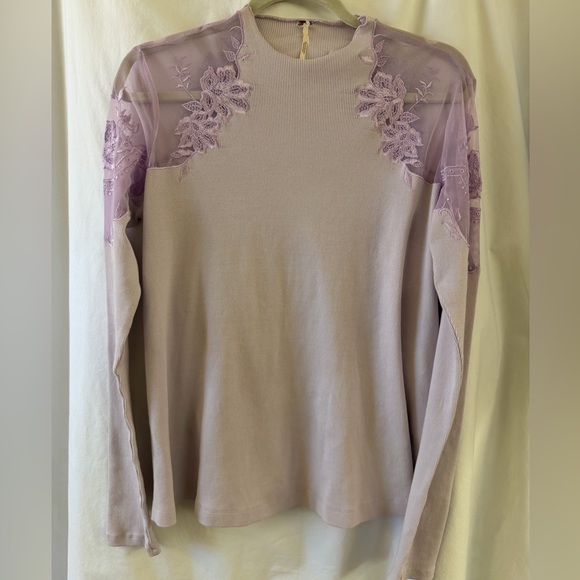 Free People Women’s Danielle Lace Top Small - Picture 2 of 5